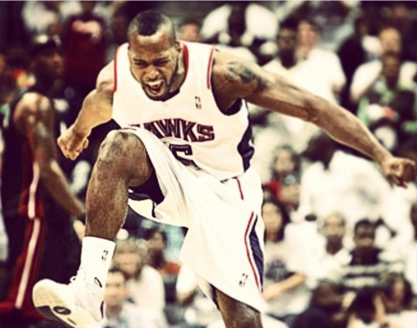 Mario West celebrating during an Atlanta Hawks game